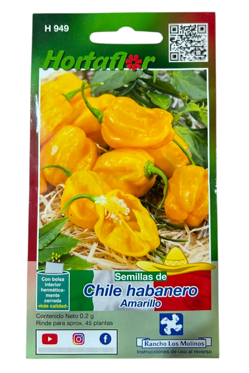 Foto de Semillas de Chile habanero Amarillo HORTAFLOR