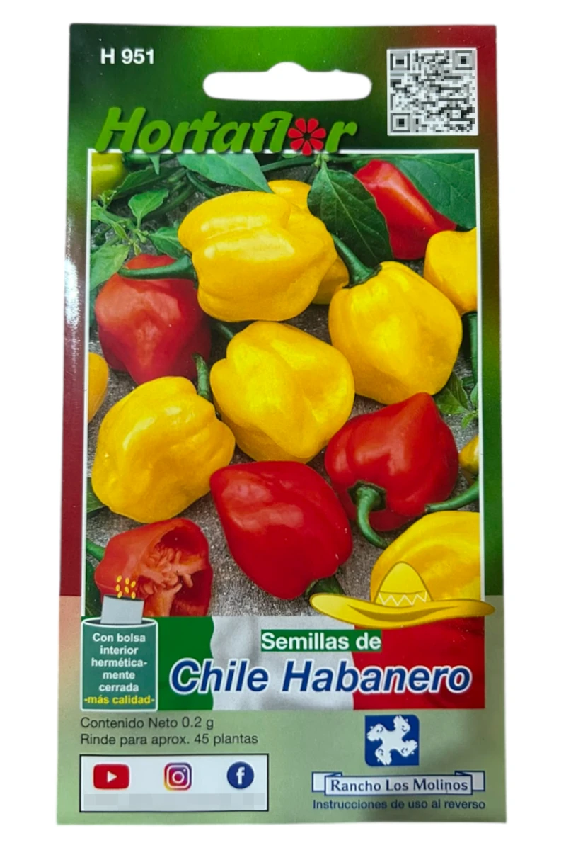Foto de Semillas de Chile Habanero Manzano HORTAFLOR