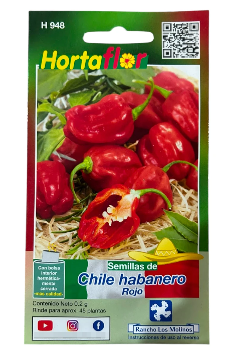 Foto de Semillas de Chile habanero Rojo HORTAFLOR