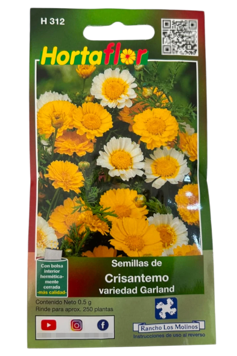 Foto de Semillas de Crisantemo Garland HORTAFLOR
