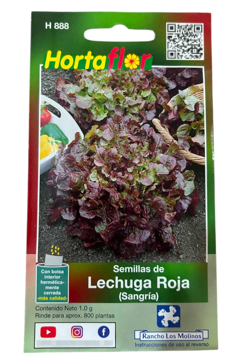 Foto de Semillas de Lechuga Roja HORTAFLOR