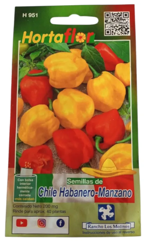 Foto de Semillas de Chile Habanero Manzano HORTAFLOR