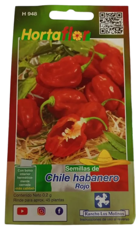 Foto de Semillas de Chile habanero Rojo HORTAFLOR