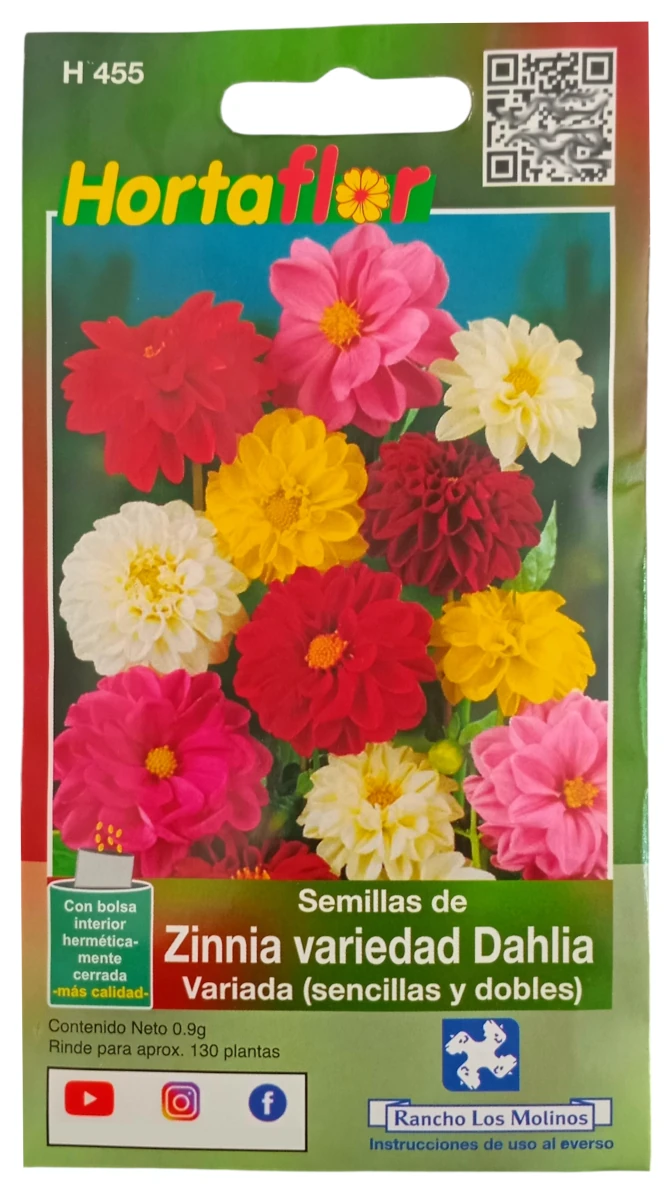 Foto de Semillas de Zinnia Dalia HORTAFLOR
