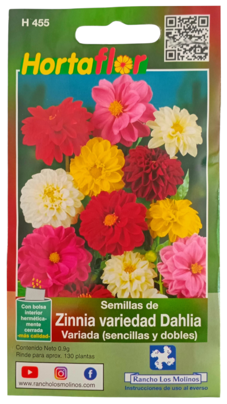Foto de Semillas de Zinnia Dalia HORTAFLOR